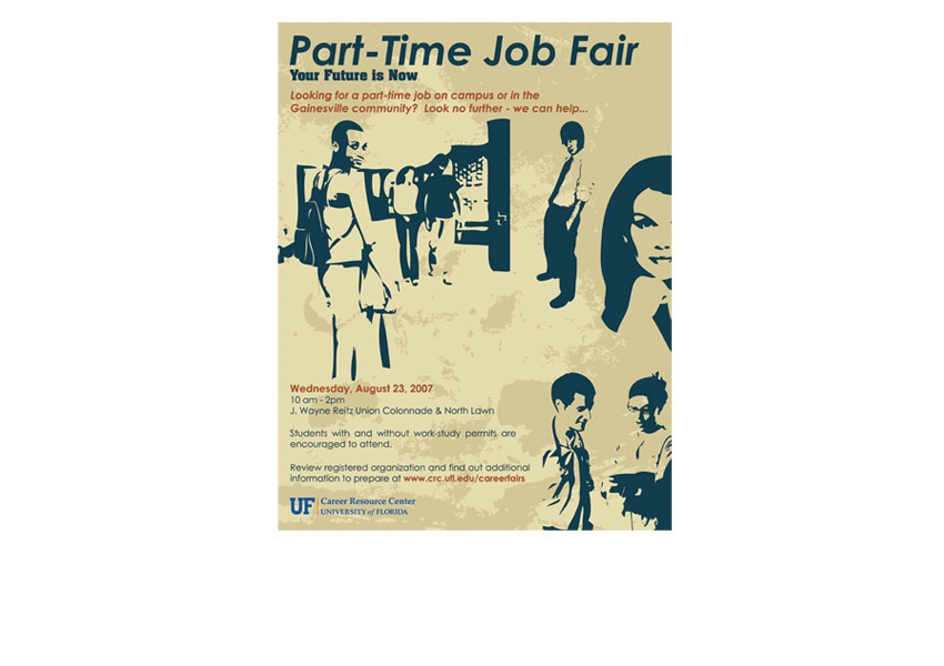 University of Florida Part-Time Job Fair Poster/Flyer